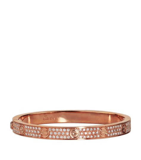 cartier rose gold bracelet diamond|cartier rose gold bracelet price.